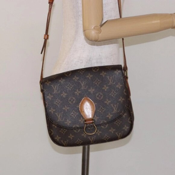 LOUIS VUITTON Monogram Saint Cloud GM Shoulder Bag M51242 LV Auth 135036 - Picture 1 of 16